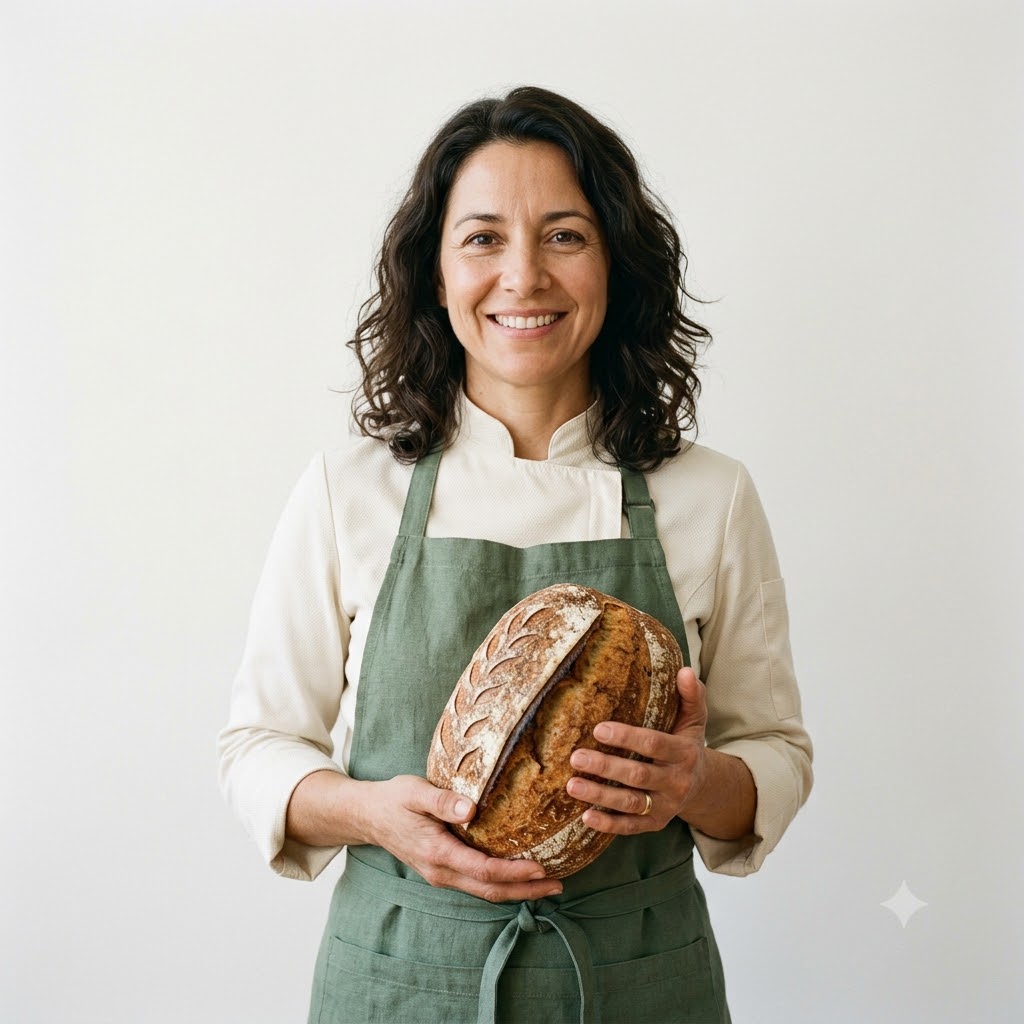 Valentina en su cocina